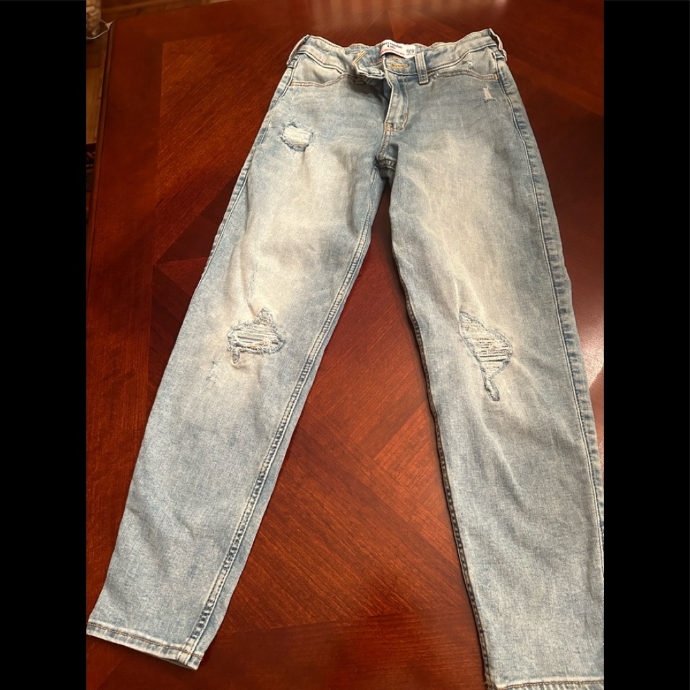 Abercrombie kids high rise mini mom jeans